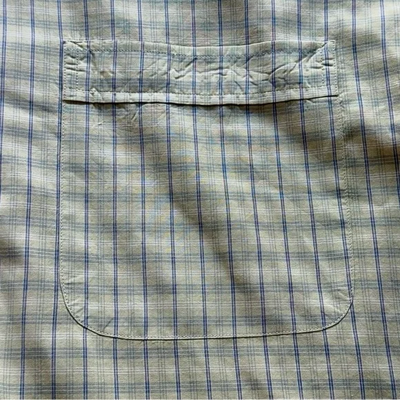 John W Nordstrom/JWN Long Sleeve Liggt Green/Blue Plaid Button Down Shirt XXL - Picture 4 of 16